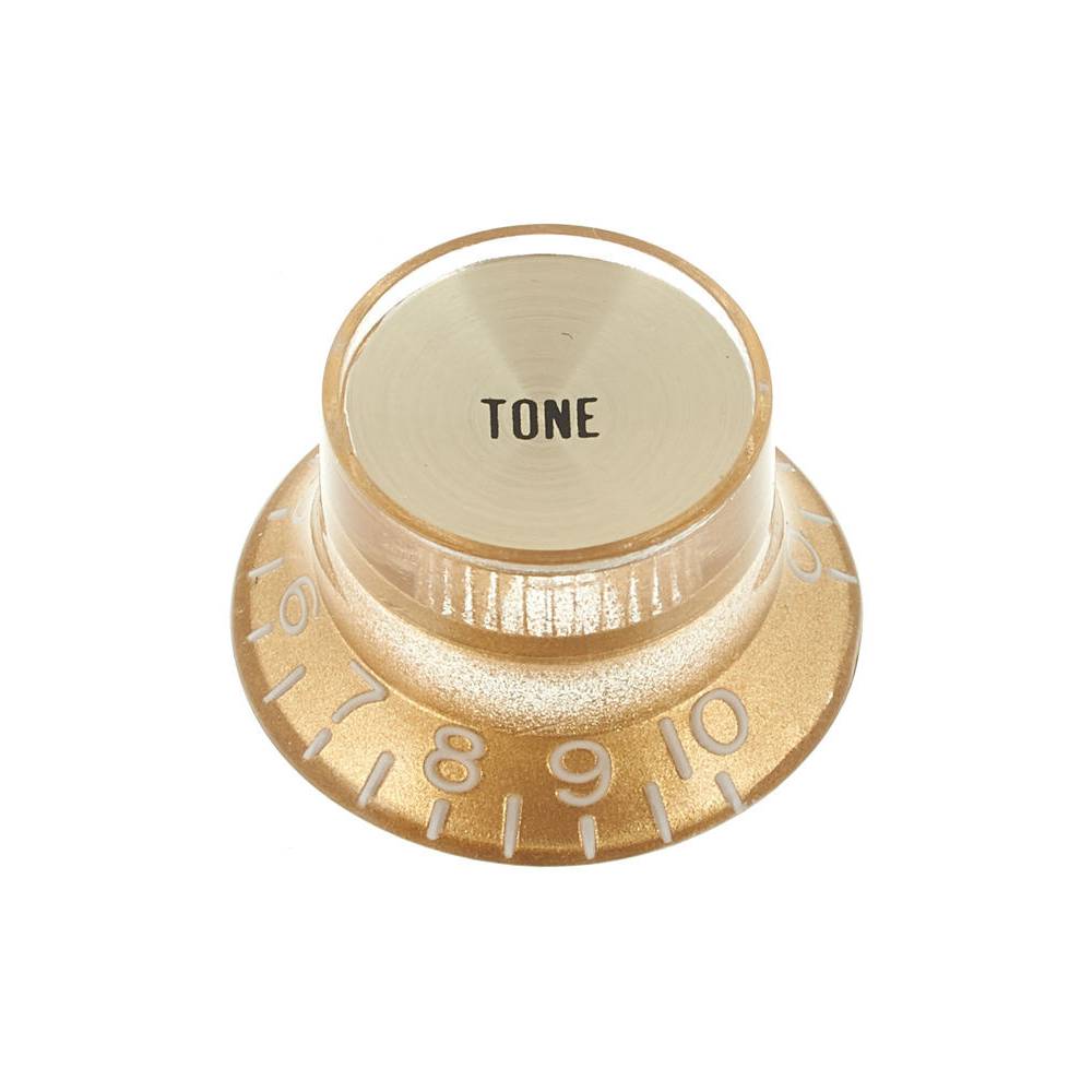 Gibson Top Hat Knobs Gold Metal Insert Aged Gold potmeterknoppen voor gitaar (set van 4)