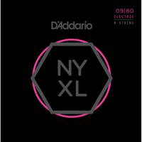 D'Addario NYXL0980 Nickel Wound Super Light 09-80 8-snarig
