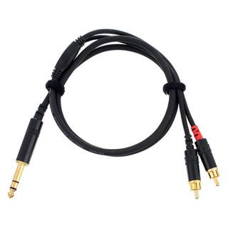 Cordial CFY0.9VCC 6.3 mm stereo jack male - 2x RCA male 0.9m