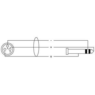 Cordial EM3FV Elements verloopkabel XLR female - 6.3mm TRS jack 3m