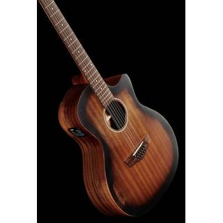 D'Angelico Premier Fulton LS Aged Mahogany 12-snarige elektrisch-akoestische westerngitaar