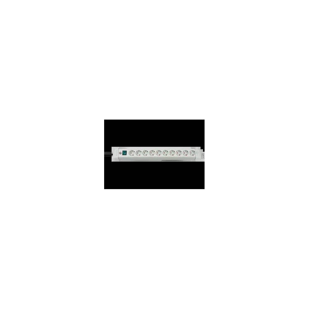 Brennenstuhl Premium-Line 1955500100 stekkerdoos 10-voudig met beveiliging 3m lichtgrijs