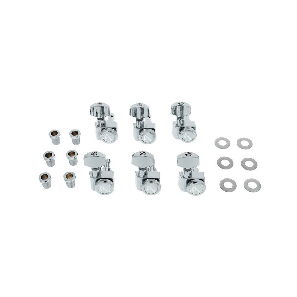 Fender All Short Locking Tuners Chrome stemmechanieken voor gitaar (set van 6)
