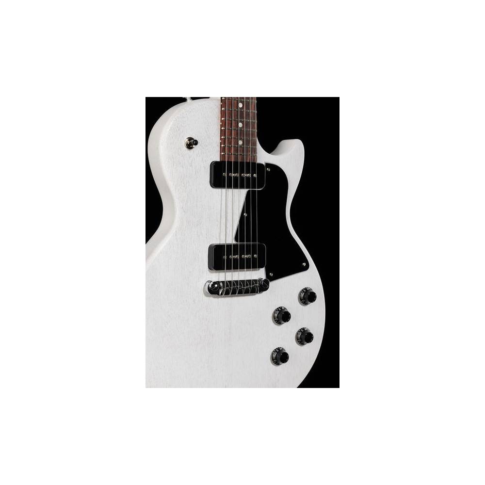 Gibson Modern Collection Les Paul Special Tribute P-90 Worn White Satin elektrische gitaar met gigbag