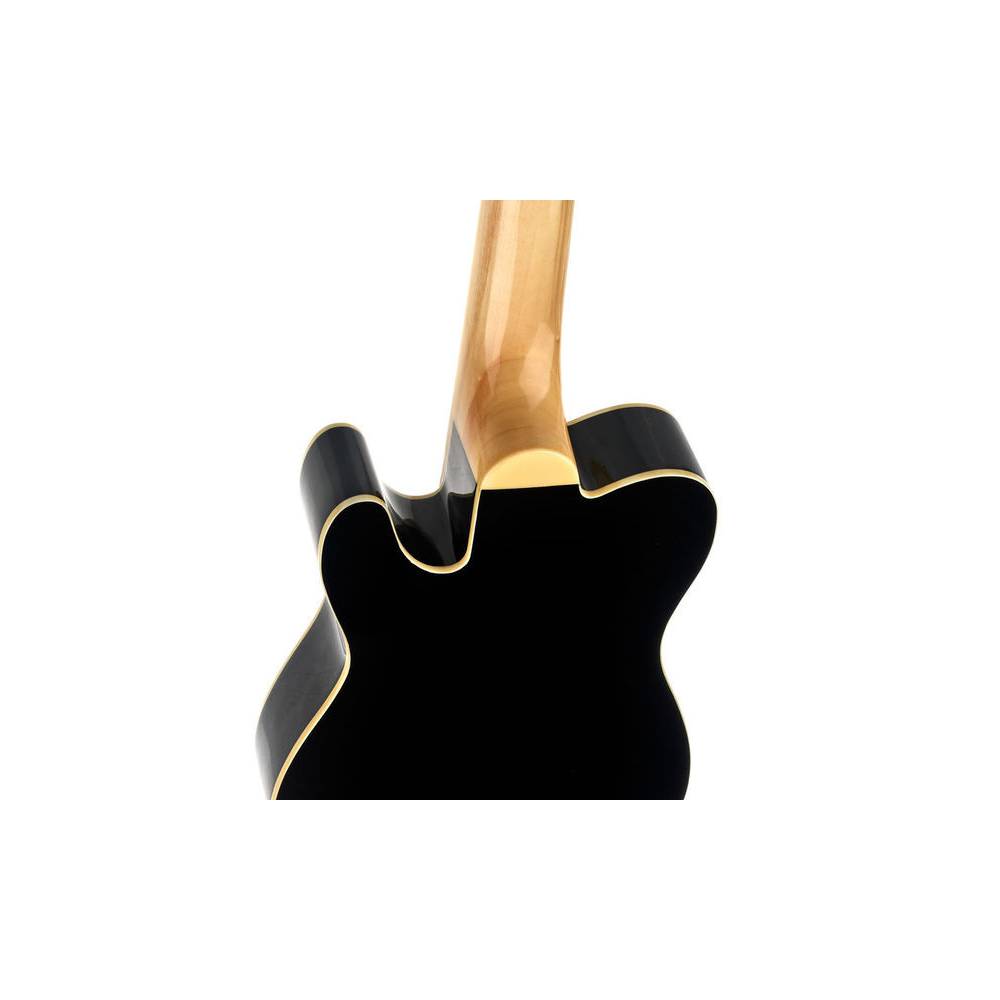 Fender Fullerton Tele Uke Black elektrisch-akoestische concert ukelele