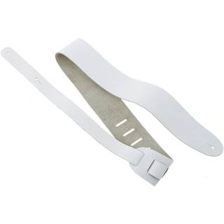 D'Addario 25BL02 leren gitaarband wit