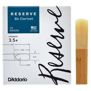 D'Addario Woodwinds Reserve Bb Clarinet Reeds 3.5+ (10 stuks)