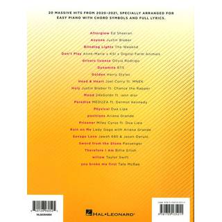 Hal Leonard Chart Hits of 2020-2021 songboek voor piano