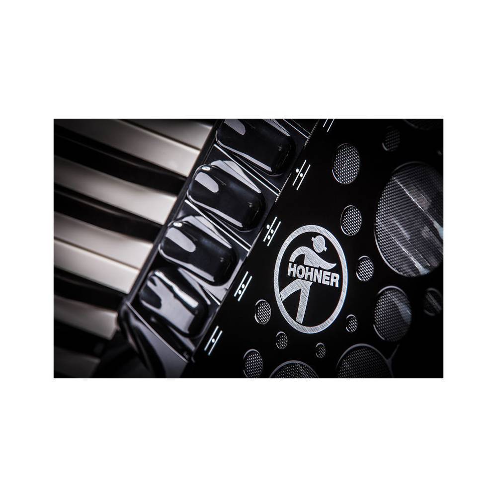 Hohner Amica Forte III 72 Zwart, Silent Key accordeon