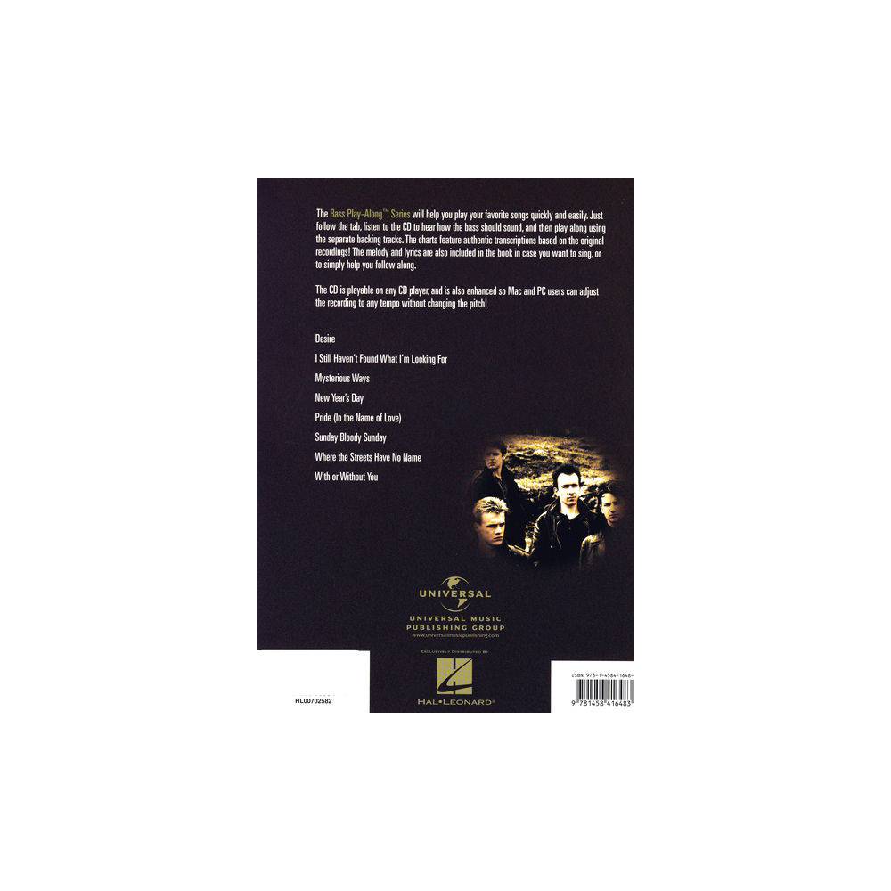 Hal Leonard Bass Play Along Volume 41 U2 Bass Guitar
