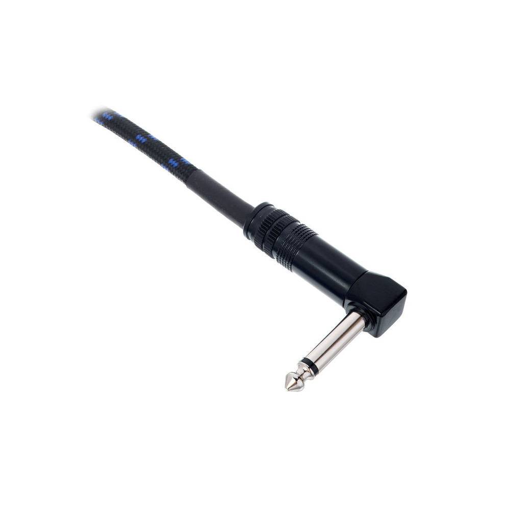 Cordial EI3PR-TWEED-BL Elements jack kabel 6.3 TS recht-haaks 3m tweed blauw