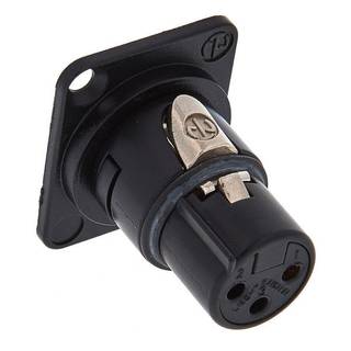 Neutrik NM3FD B XLR female zwart voor NA-behuizing