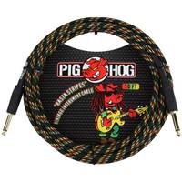 Pig Hog Vintage Series Rasta Stripes 10ft instrumentkabel 3m