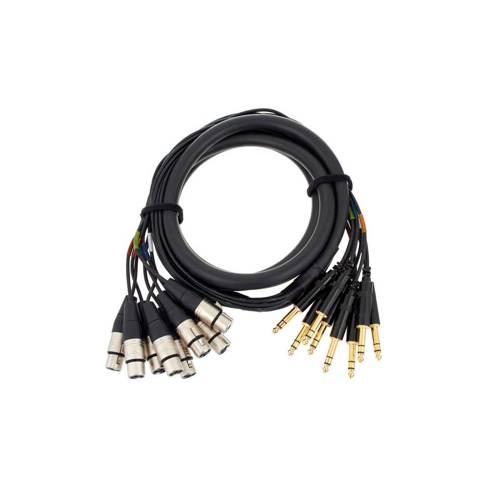 Cordial CML8-0FV3C Intro multikabel 8x XLR female - 8x 6.3mm TRS jack 3m