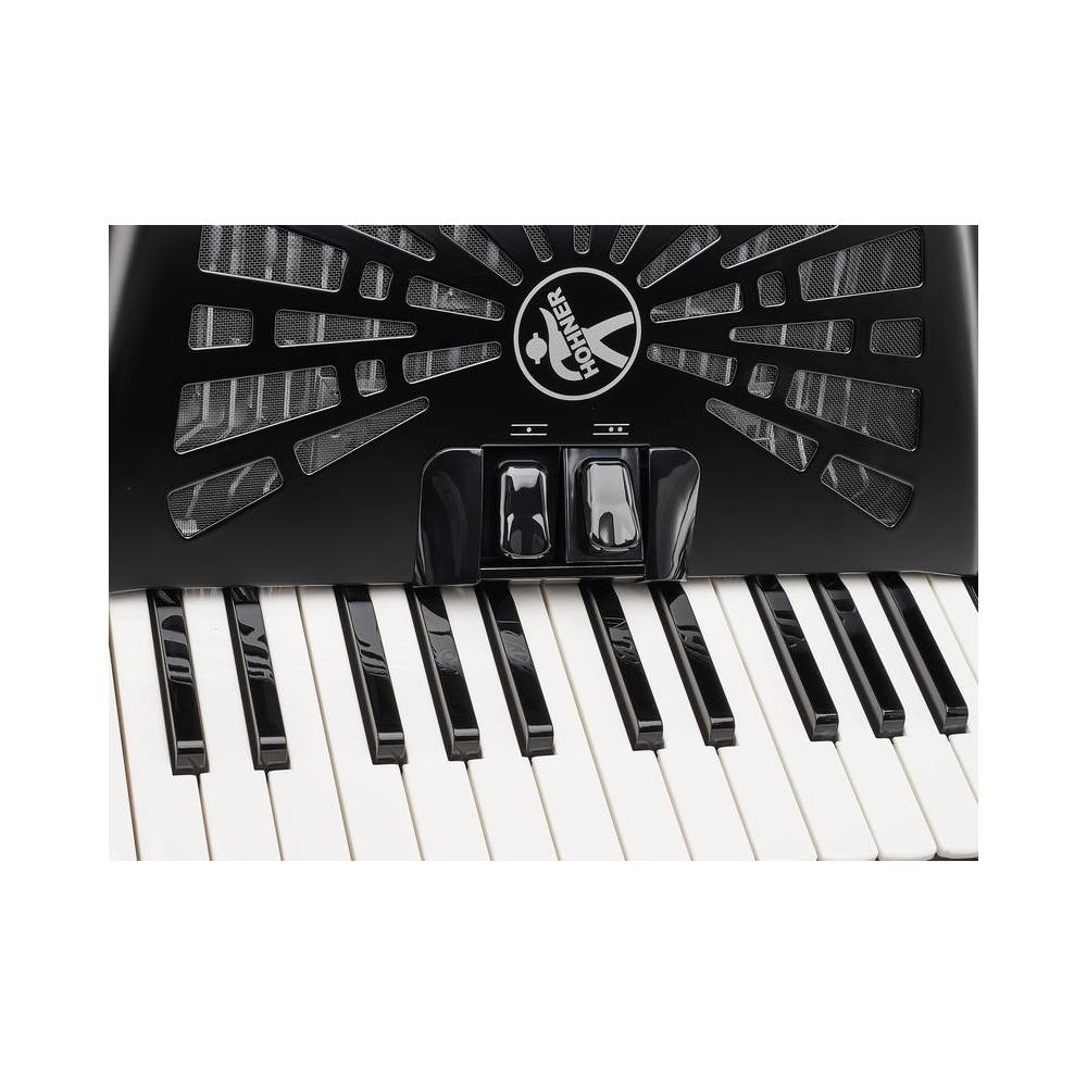 Hohner Bravo II 48 Zwart, Silent Key accordeon