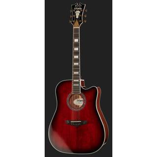 D'Angelico Premier Bowery Vintage Trans Black Cherry Burst elektrisch-akoestische westerngitaar