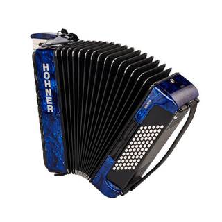 Hohner Bravo III 72 Blauw, Silent Key accordeon