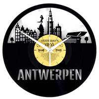 Yesterday's Vinyl Skyline Antwerpen wandklok