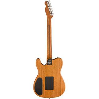 Fender American Acoustasonic Telecaster All-Mahogany Bourbon Burst EB elektrisch-akoestische gitaar met gigbag