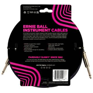 Ernie Ball 578900 braided instrument cable paars 7.6m