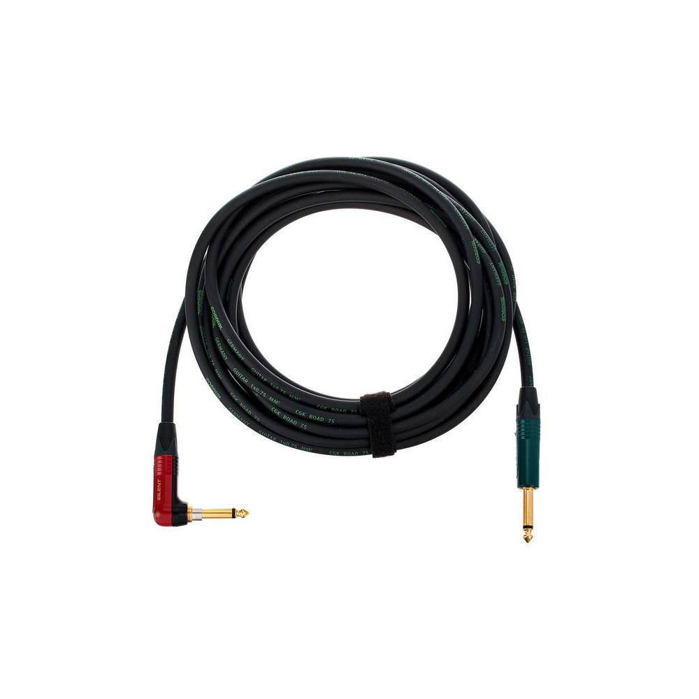 Cordial CRI6RP-SILENT ENCORE 6.3 TS jack silent haaks - 6.3 TS jack recht road kabel 6m