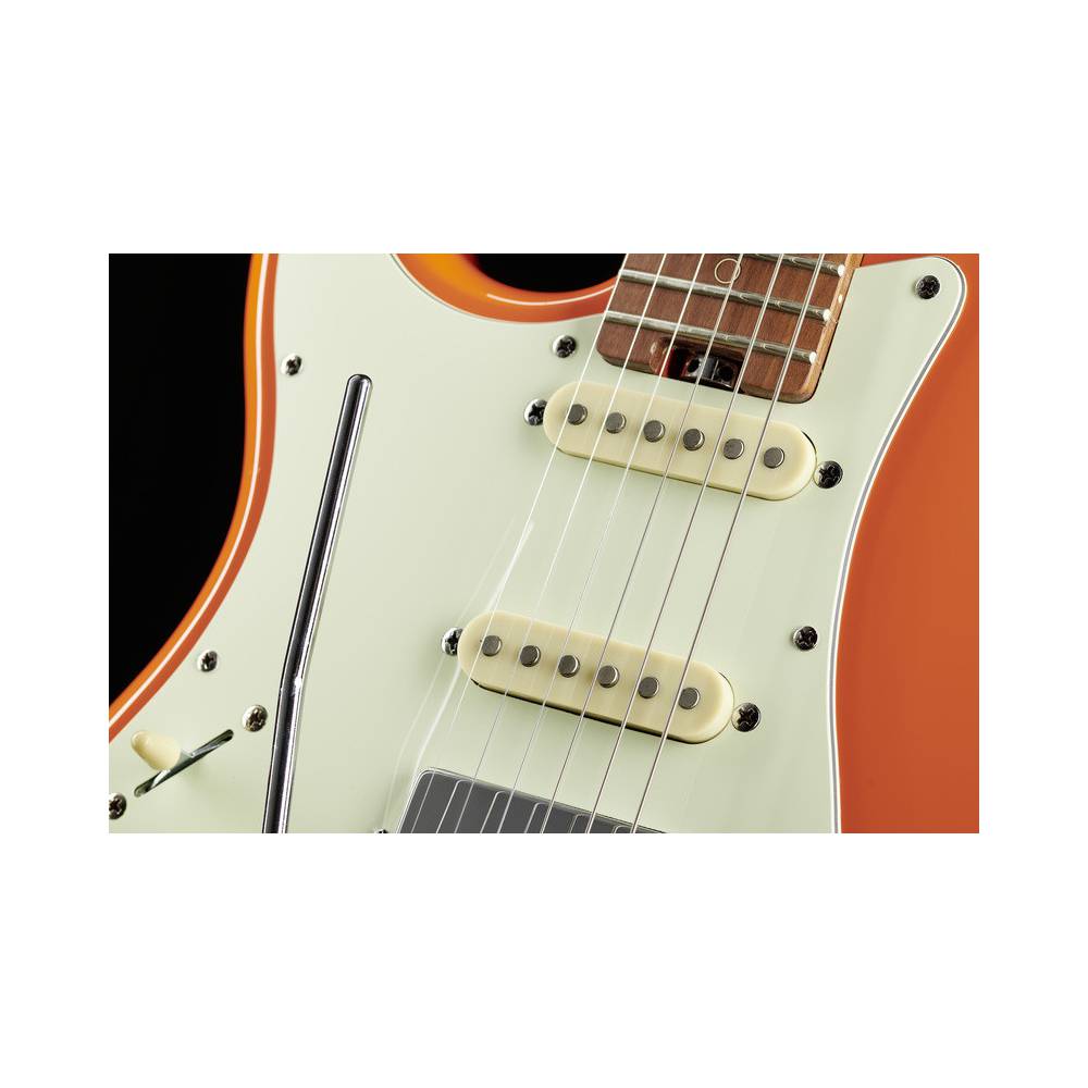 Schecter Nick Johnston Traditional HSS LH Atomic Orange linkshandige elektrische gitaar