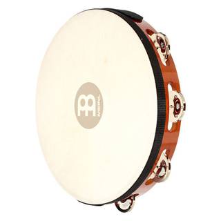 Meinl TAH1AB Traditional Goat-Skin Wood Tambourine, Steel