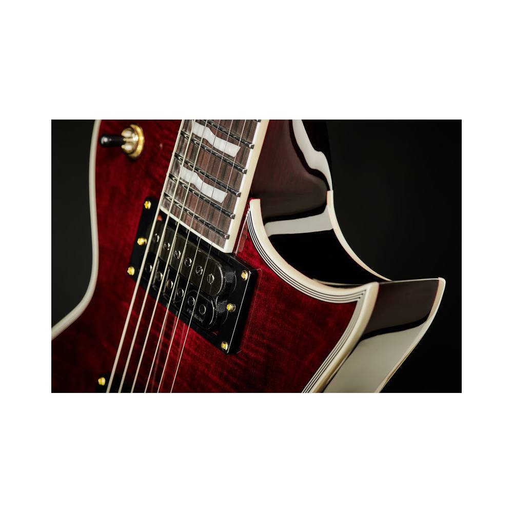 ESP LTD Deluxe EC-1000T CTM See Thru Black Cherry elektrische gitaar met chambered full thickness body