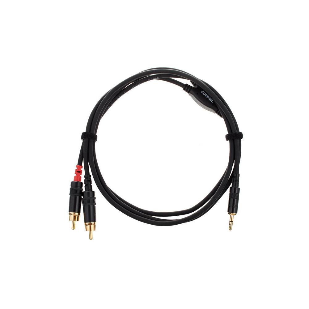 Cordial CFY1.5WCC Intro verloopkabel 3.5mm TRS jack - 2x RCA 1.5m zwart