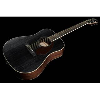 Fender Paramount PM-1E Dreadnought Mahogany Black Top Limited Edition elektrisch-akoestische gitaar met koffer