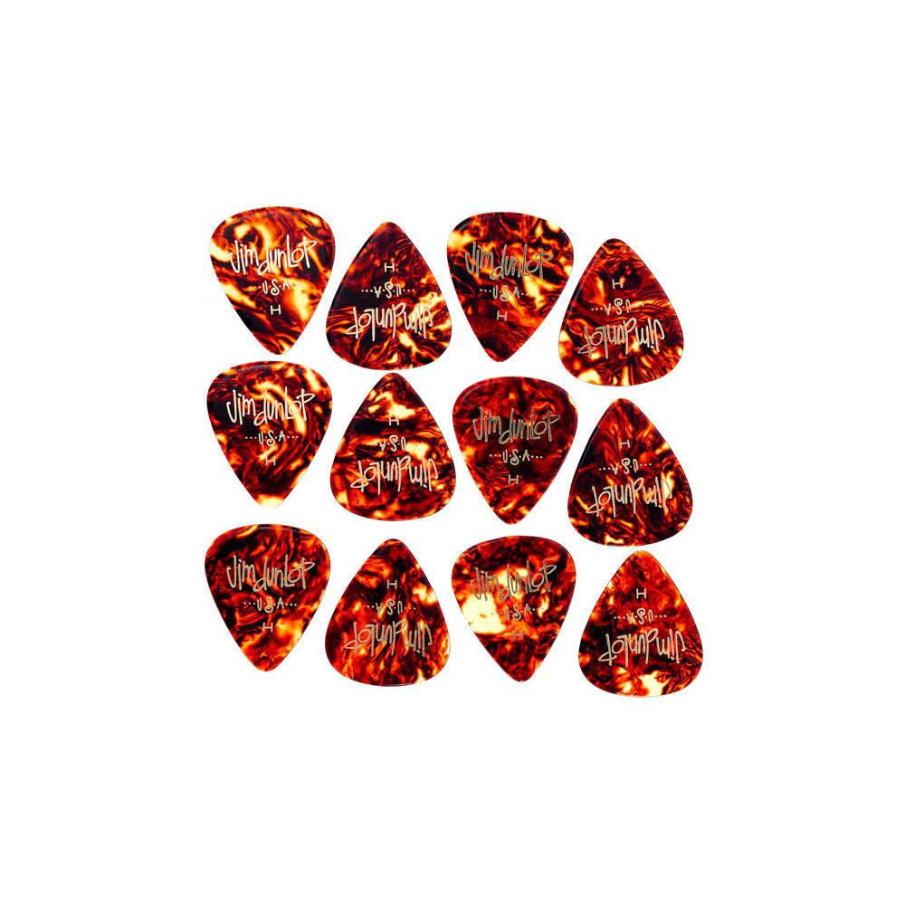 Dunlop Celluloid Shell Heavy 12-pack plectrumset