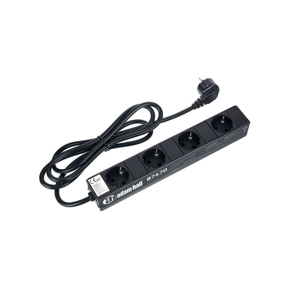 Adam Hall 4-weg Stroomverdeeldoos met montagebeugels
