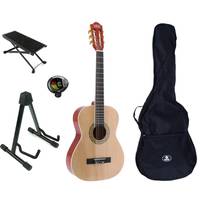 LaPaz 002 NT klassieke gitaar 3/4-formaat naturel + accessoires