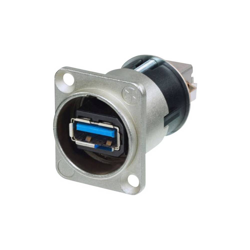 Neutrik NAUSB3-B USB A-B/B-A verloop chassisdeel zwart