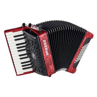 Hohner Bravo II 48 Rood, Silent Key accordeon