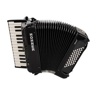 Hohner Bravo II 48 Zwart, Silent Key accordeon