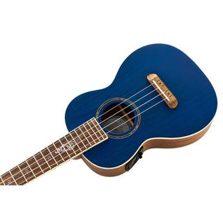 Fender Dhani Harrison Ukulele Sapphire Blue WN elektrisch-akoestische tenor ukelele