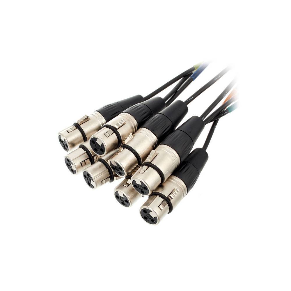 Cordial CML8-0FV3C Intro multikabel 8x XLR female - 8x 6.3mm TRS jack 3m