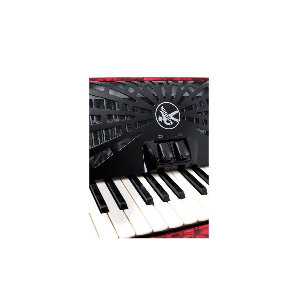Hohner Bravo II 48 Rood, Silent Key accordeon