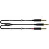 Cordial CFY1.5VPP-LONG Intro verloopkabel jack 6.3mm TRS -2x 6.3mm TS 1.5m zwart