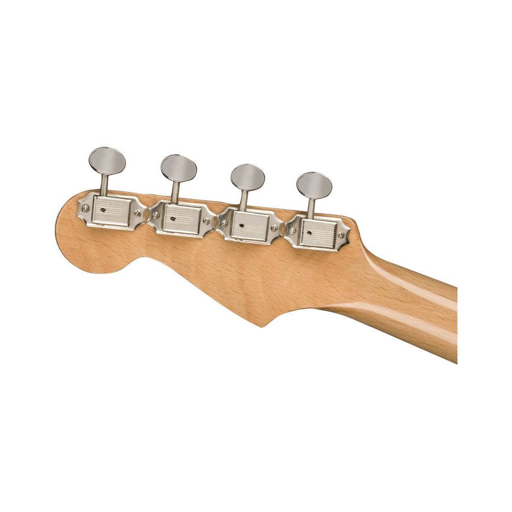 Fender Fullerton Jazzmaster Uke Olympic White elektrisch-akoestische concert ukelele