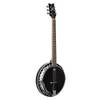 Ortega OBJ350/6-SBK Raven Series 6-string Banjo Satin Black E/A zessnarige banjo met gigbag