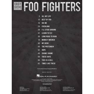 Hal Leonard Foo Fighters Easy Guitar with Tab songboek voor gitaar