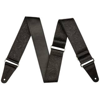 Fender Tooled Leather Guitar Strap 2 inch gitaarband zwart