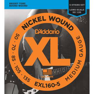 D'Addario EXL160-5 Medium 5-String 50-135