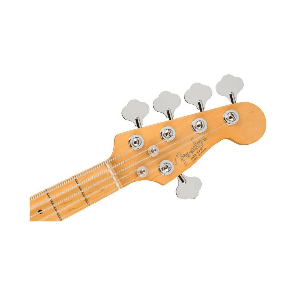 Fender American Professional II Jazz Bass V Mystic Surf Green MN 5-snarige elektrische basgitaar met koffer