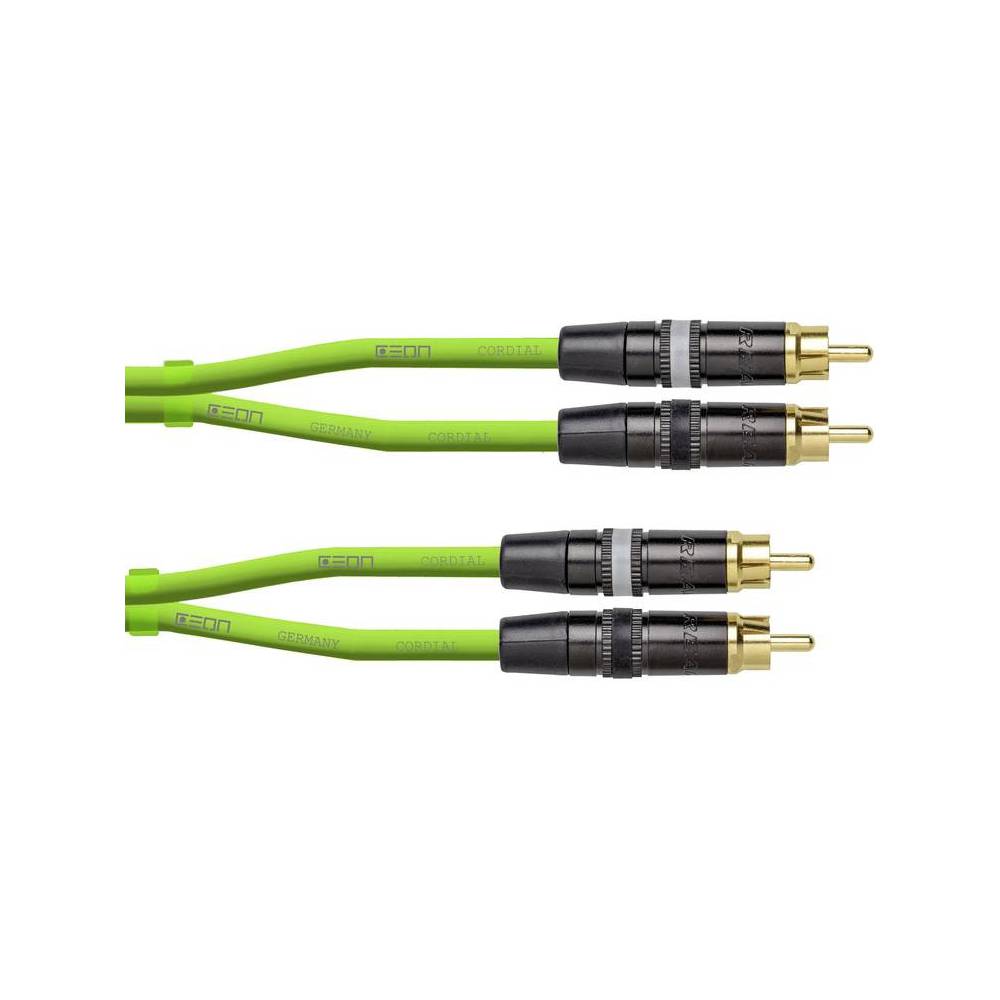Cordial DJ-RCA0.6G CEON 2x RCA kabel 60 cm, groen