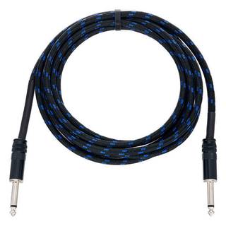 Cordial EI3PP-TWEED-BL Elements instrumentkabel 6.3 TS jack recht 3m tweed blauw