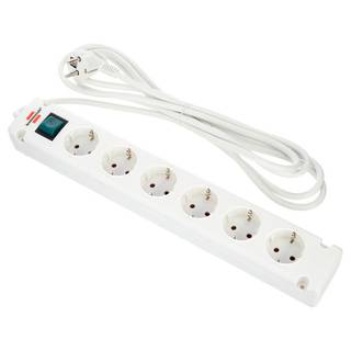 Brennenstuhl Bremounta stekkerdoos 6-voudig met veiligheidsschakelaar 3m wit