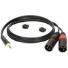 Klotz AY9-0200 verloopkabel 3.5 mm jack recht - 2x XLR male 3p 2 meter